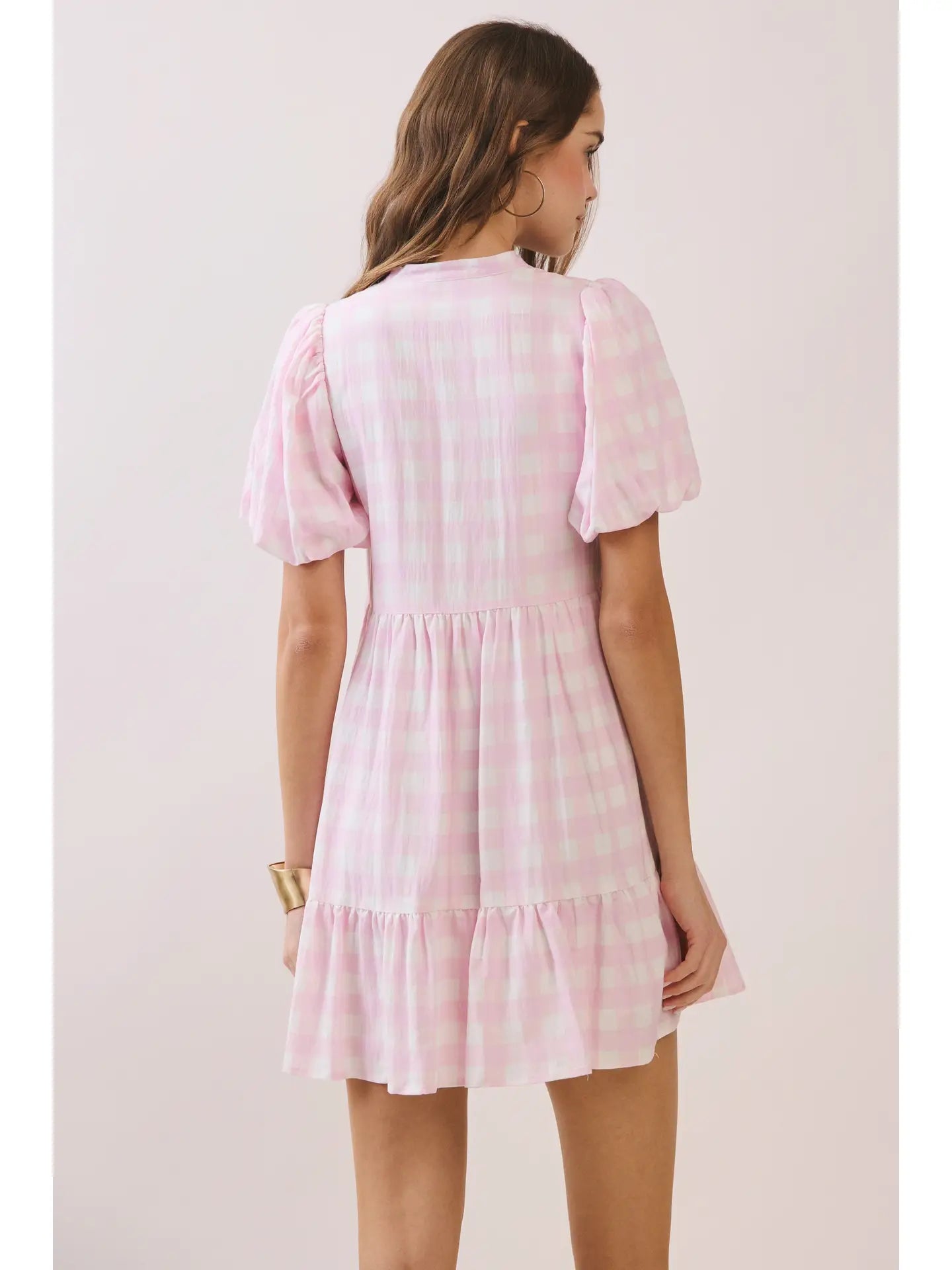 Blush Belle Gingham Dress