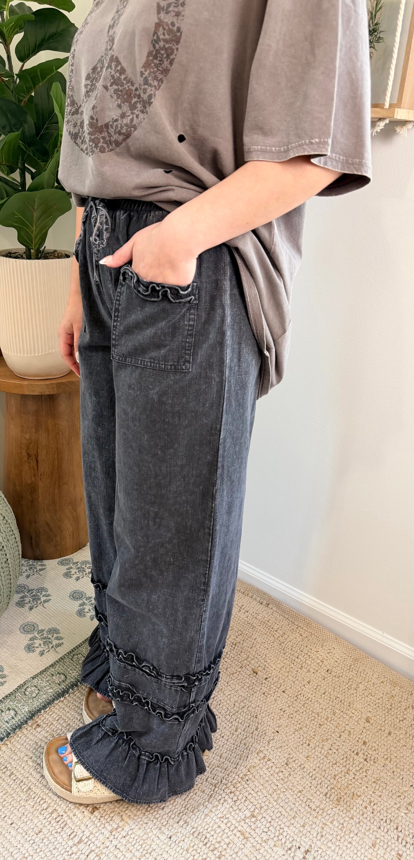 Dusk Dreamer Ruffle Pants