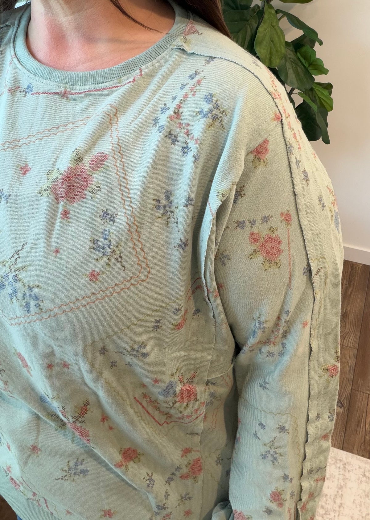 Stitch Print Pullover