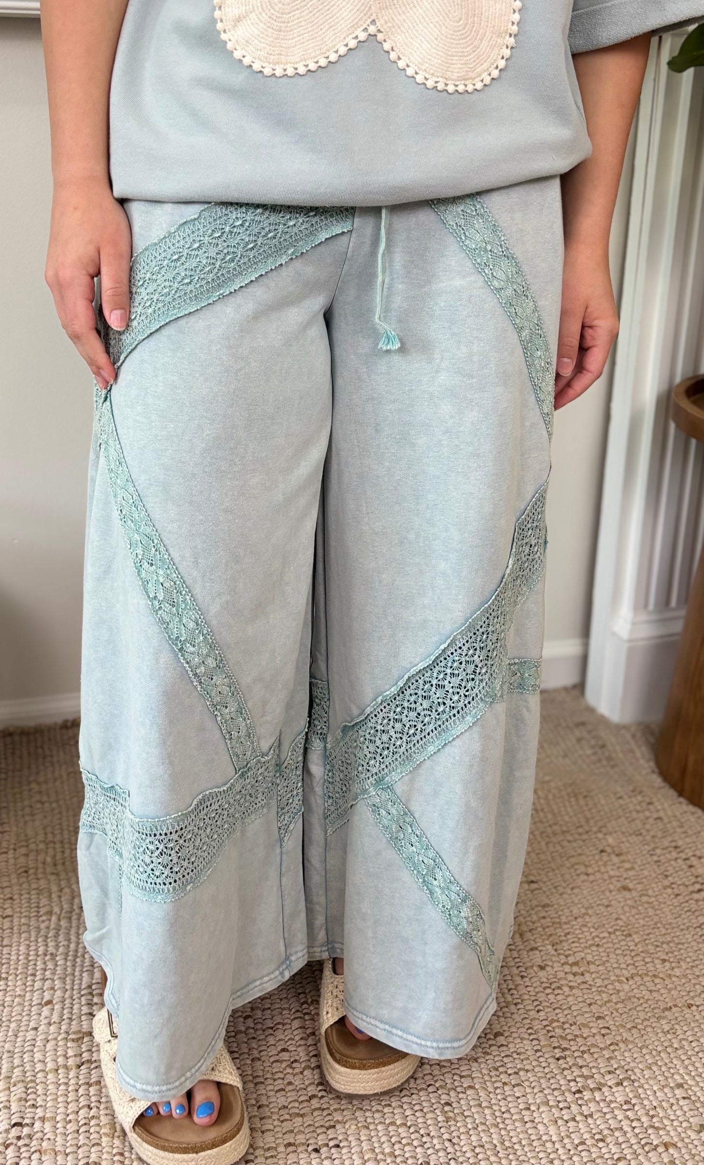 Coastal Lace Wide Leg Pants
