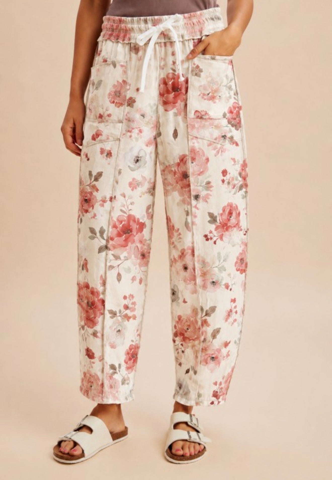 Cottage Rose Barrel Pants