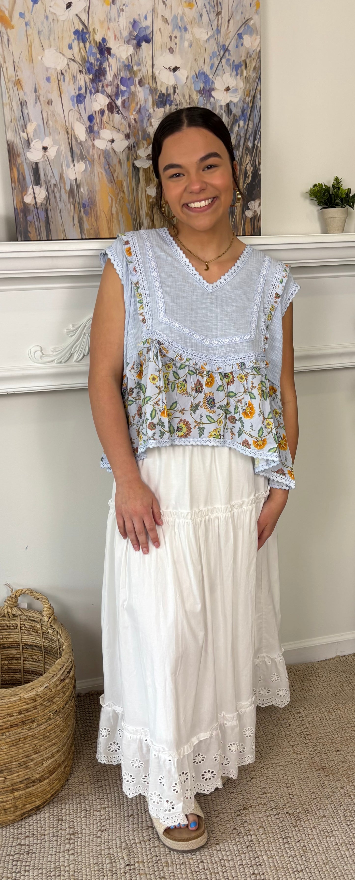 Sun Daze Eyelet Maxi Skirt