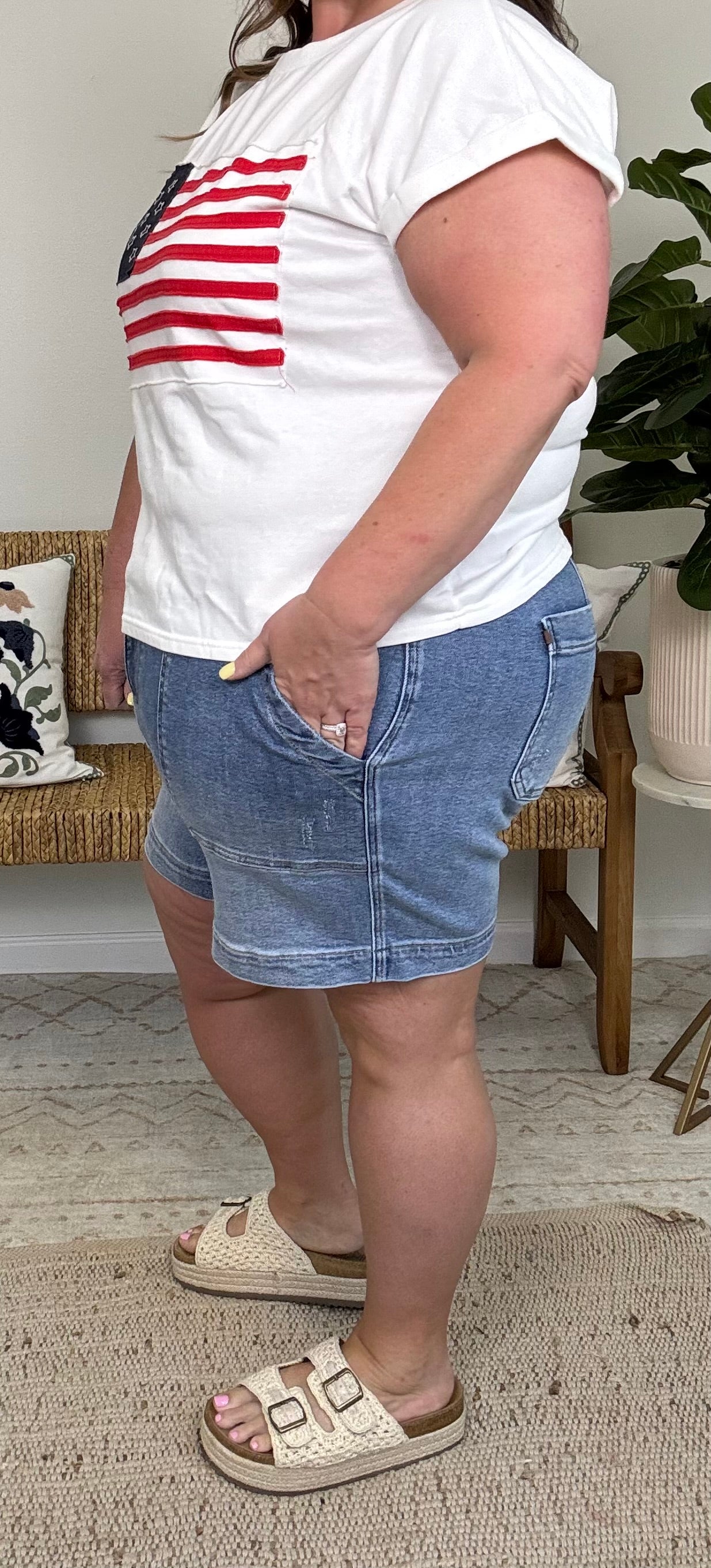 JB Vintage Wash Jogger Shorts - PLUS