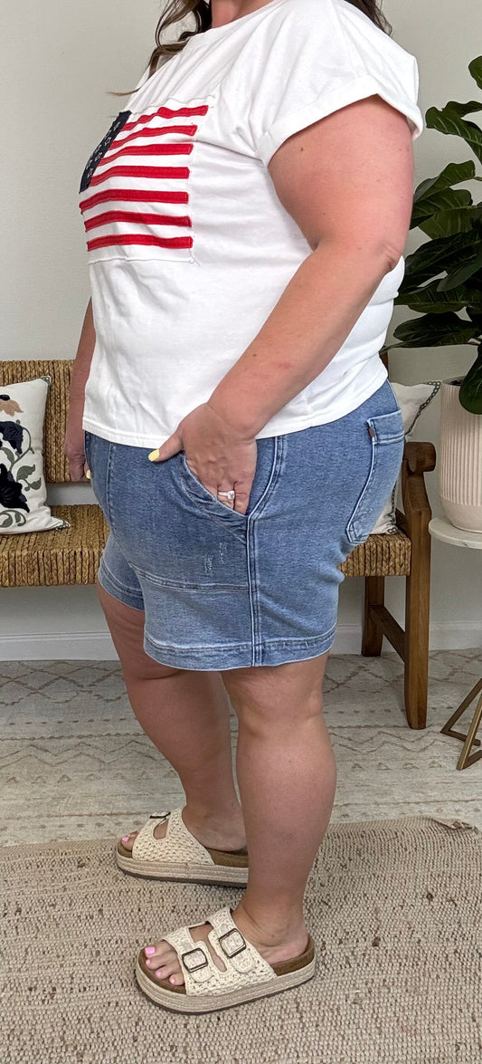 JB Vintage Wash Jogger Shorts - PLUS