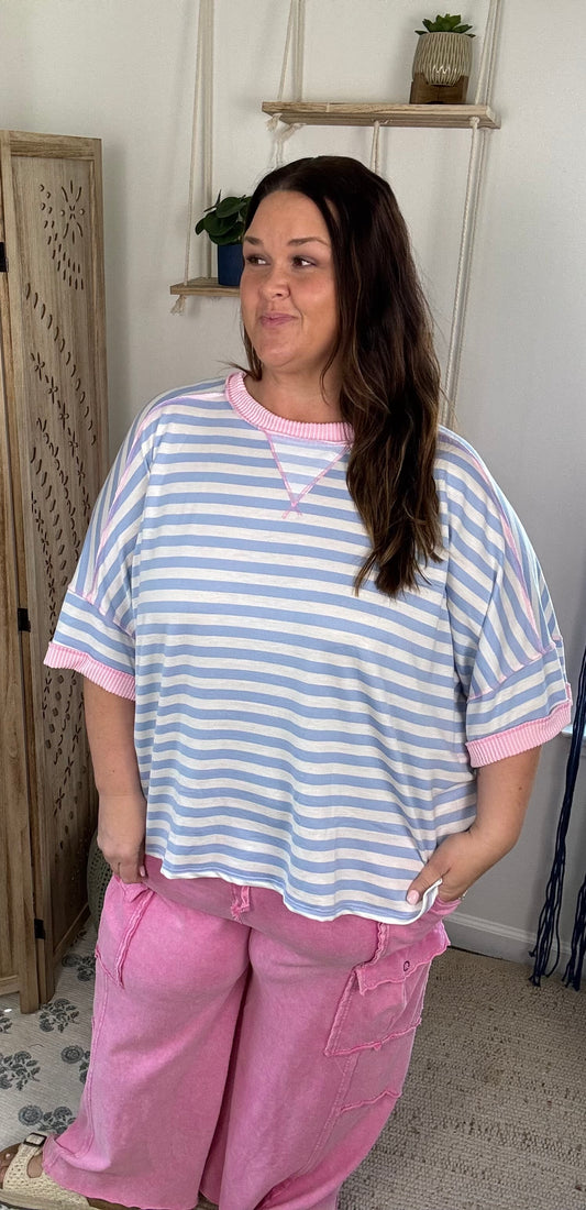 Cotton Candy Stripe Top