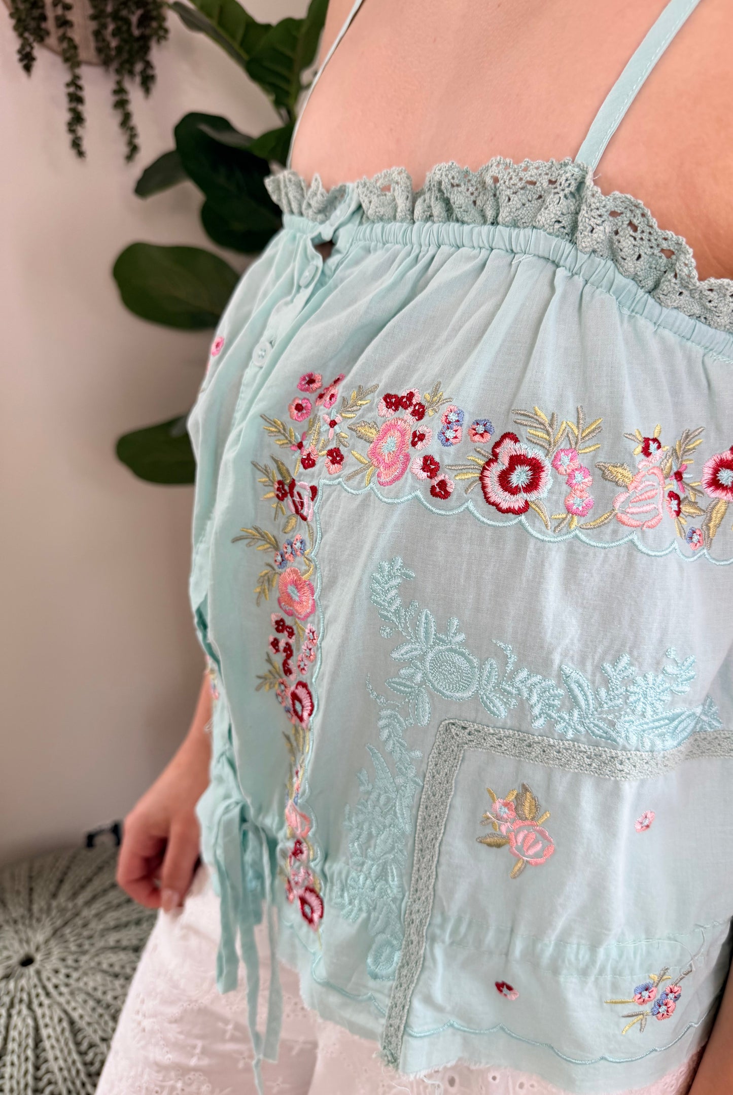 Seaside Embroidered Tank