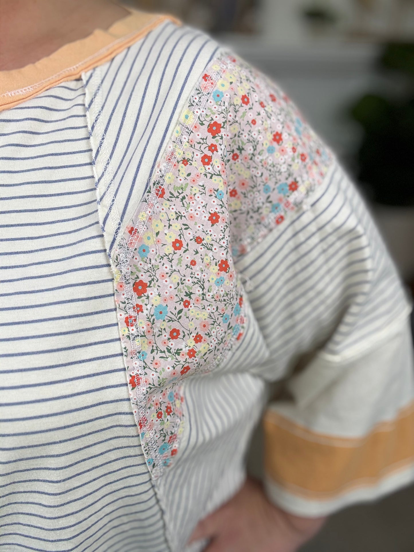 Bloom+Line Top Oat Blue