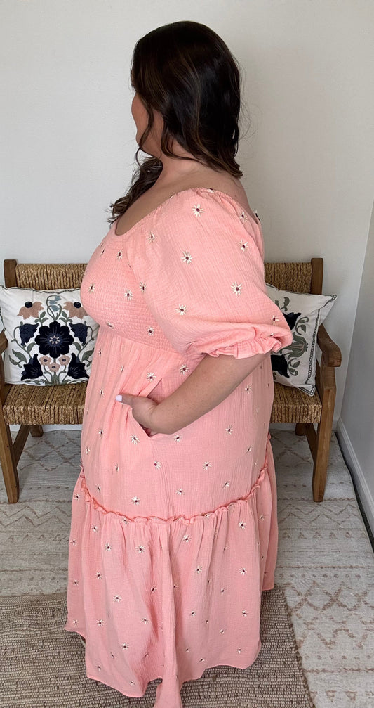 Blush Bloom Maxi Dress Plus