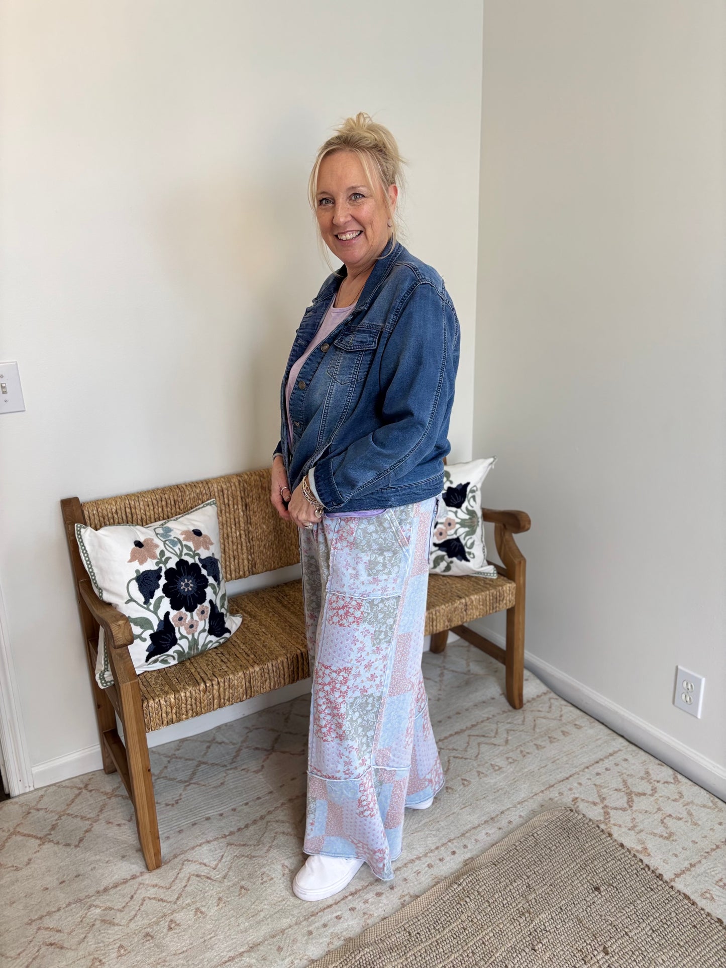 Petals+Patchwork Pants