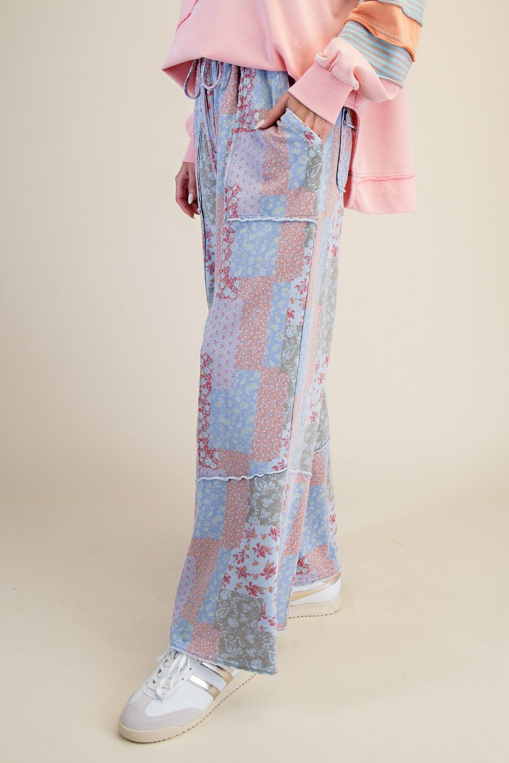 Petals+Patchwork Pants Plus