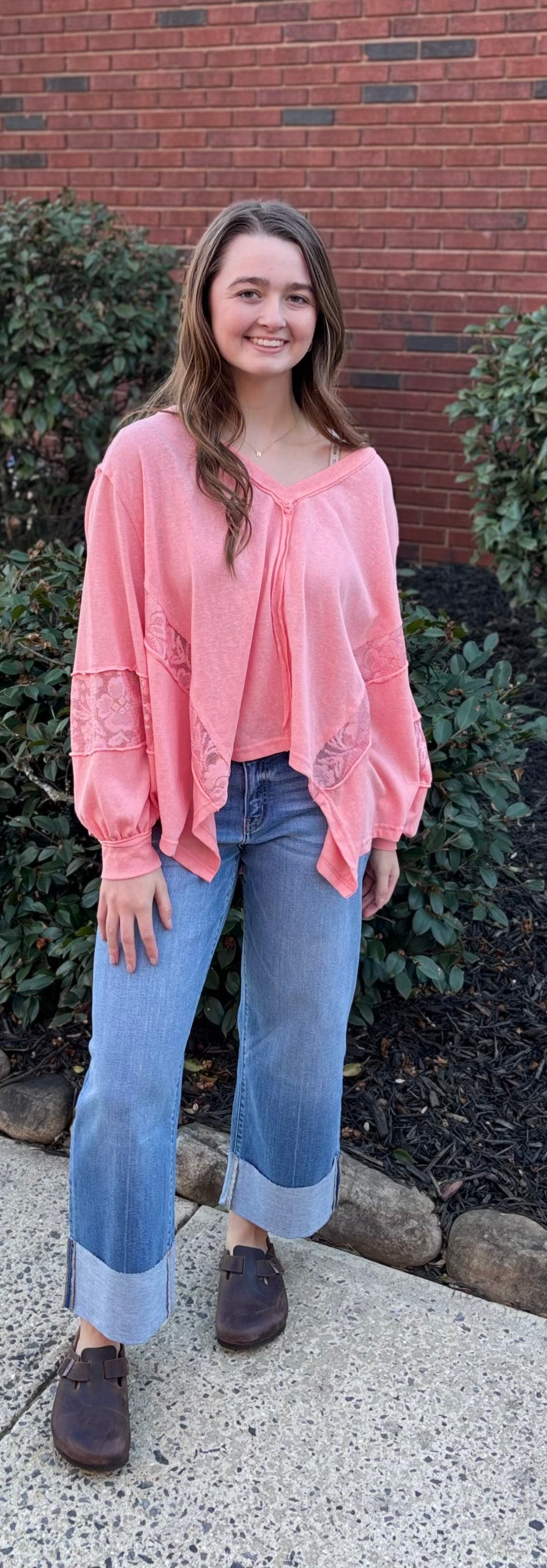 POL Blush Lace Top