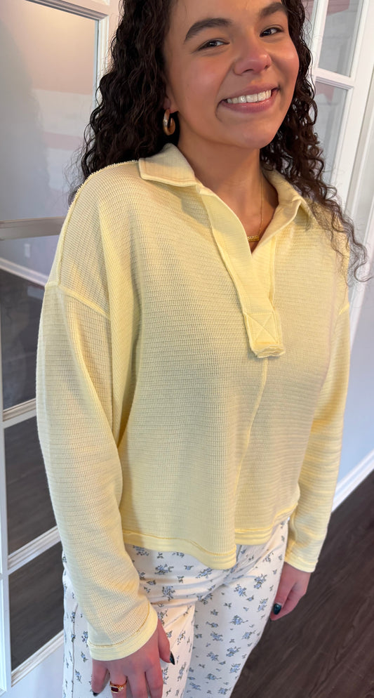 Lemon Muse Knit Top