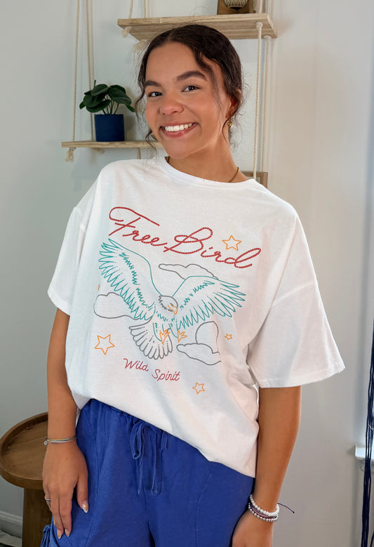 Free Bird Puff Graphic Tee