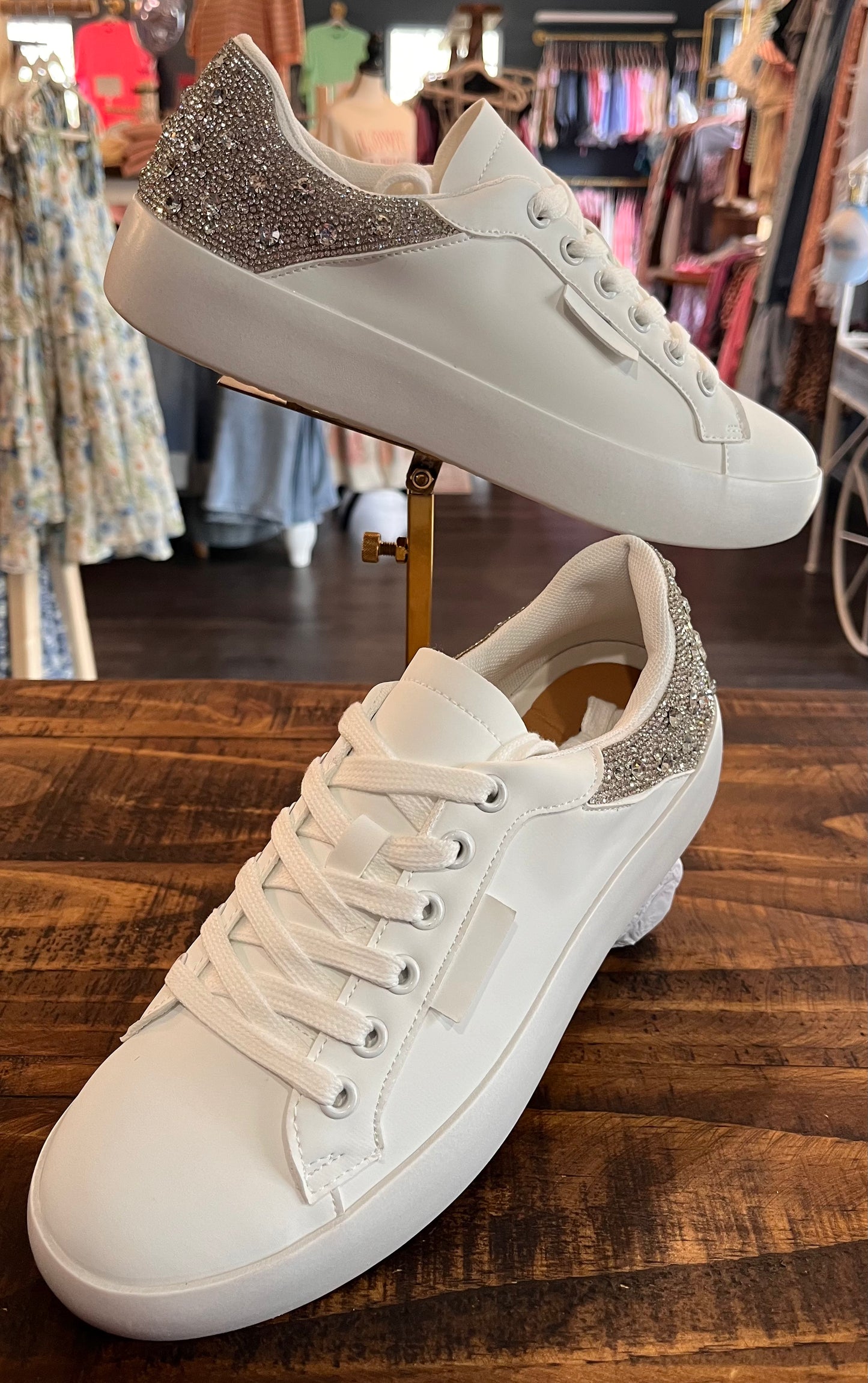 Rhinestone Court Sneaker