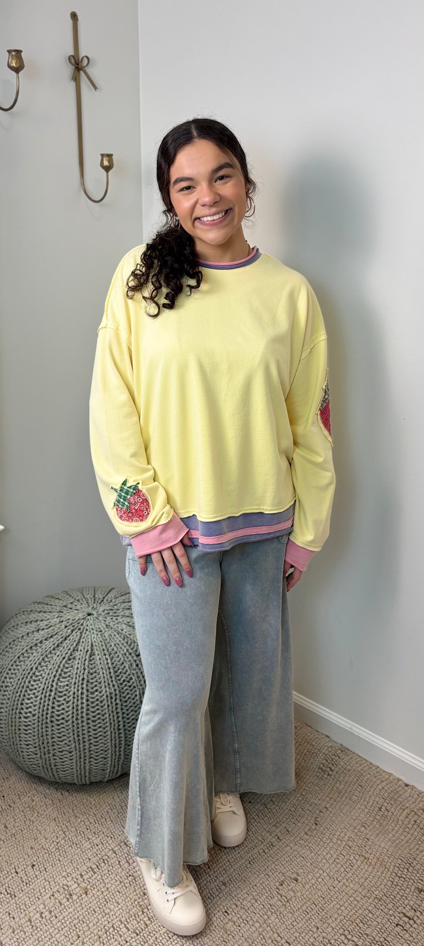 Berry Whimsy Top Yellow