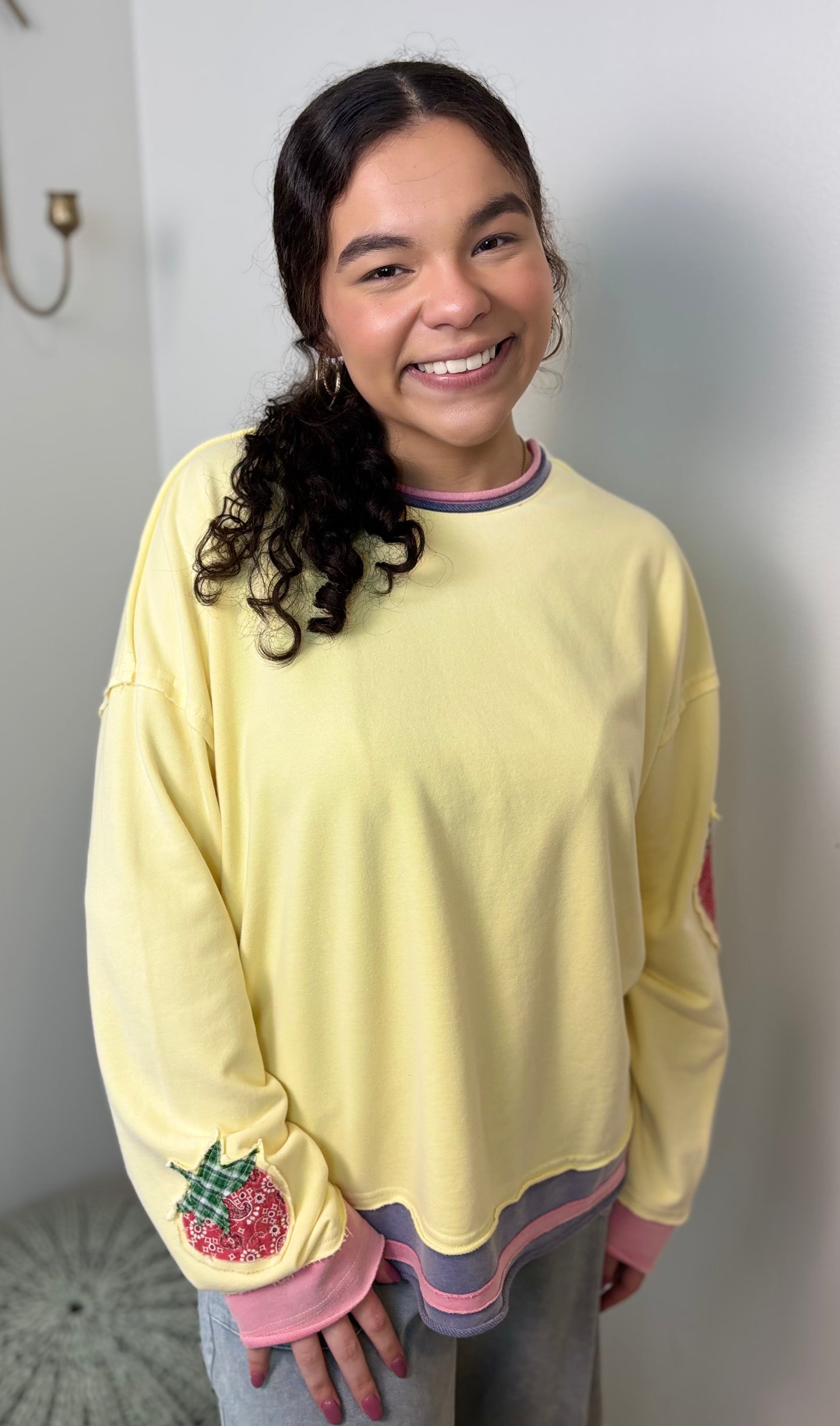 Berry Whimsy Top Yellow
