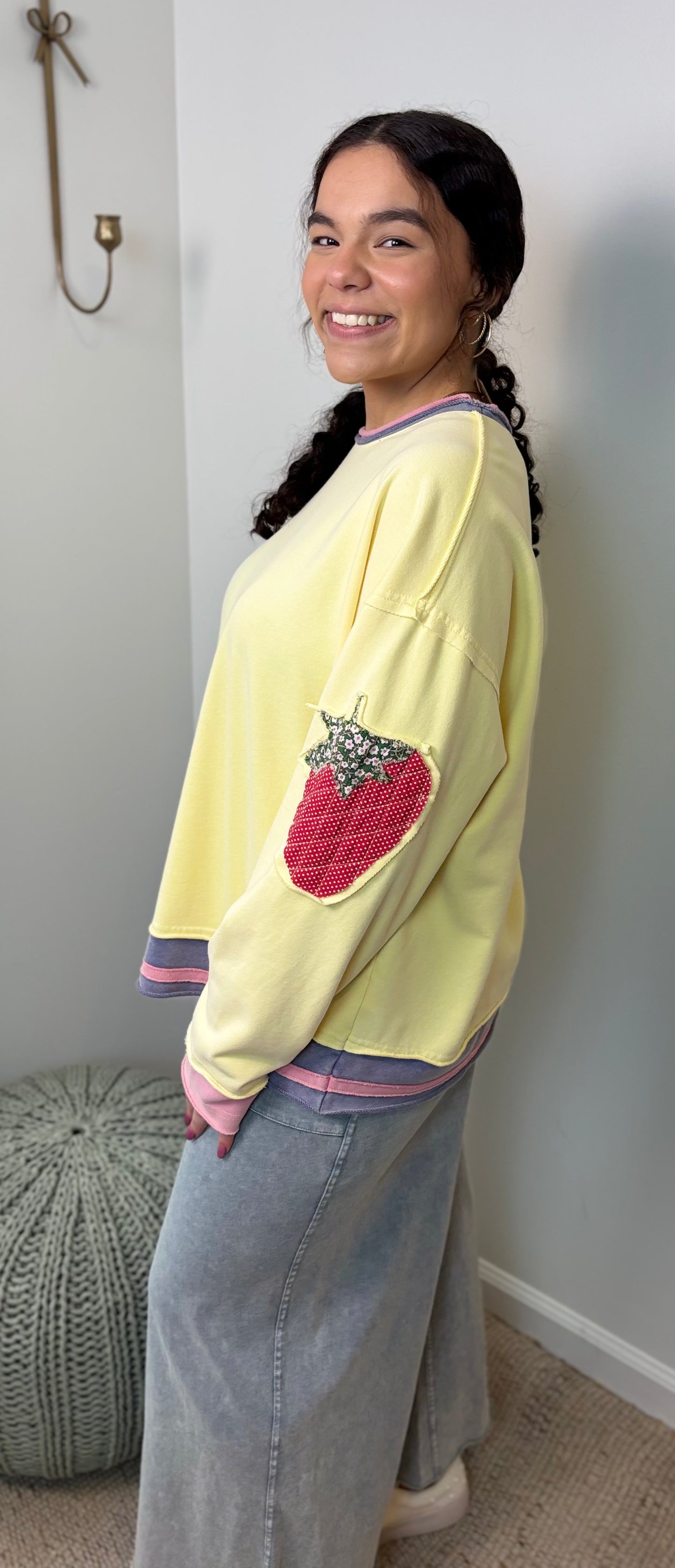 Berry Whimsy Top Yellow