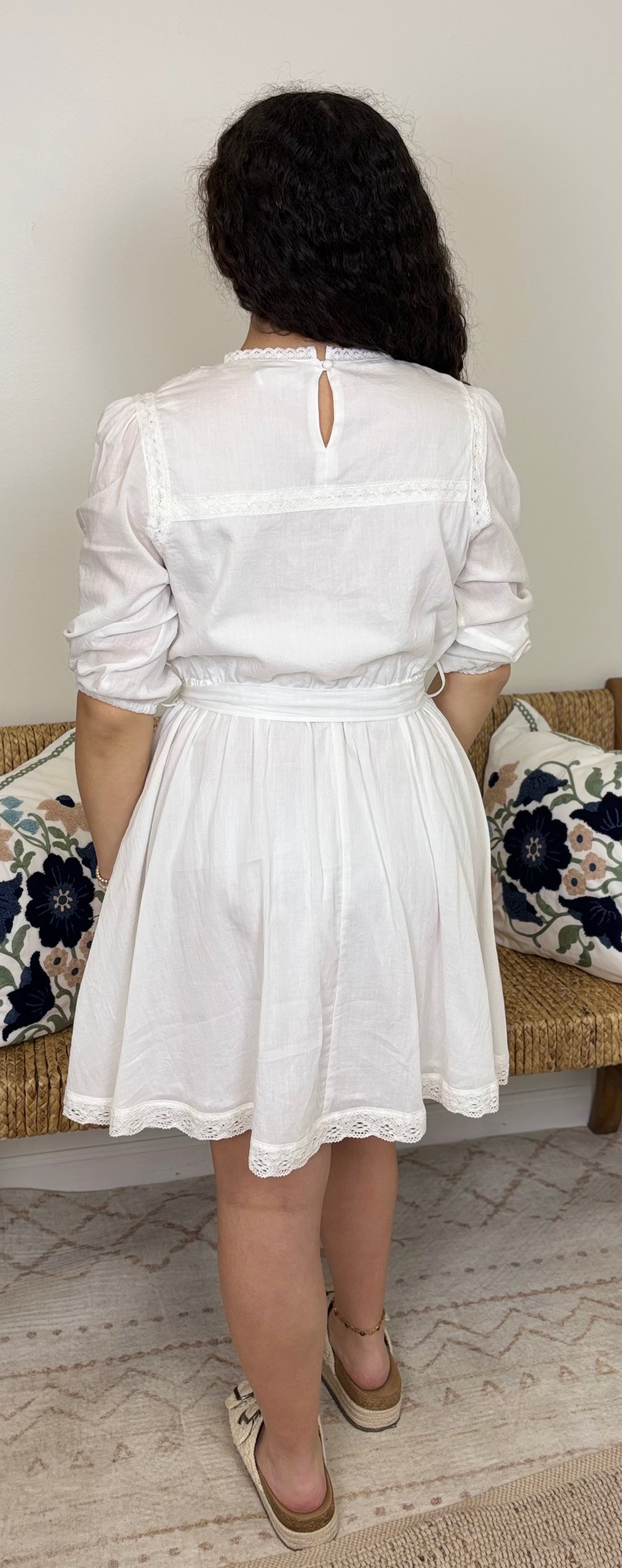 Cotton Bloom Mini Dress