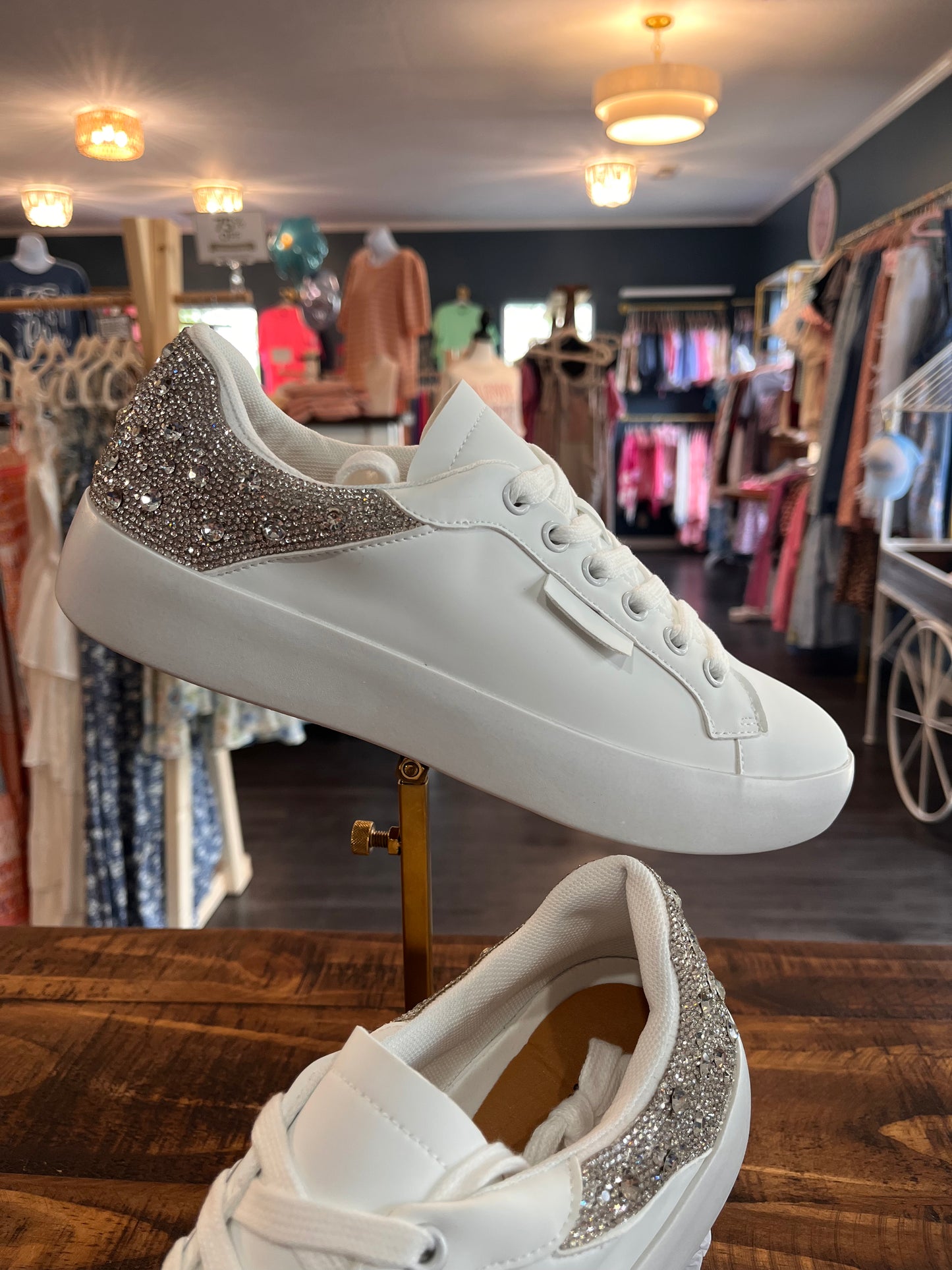 Rhinestone Court Sneaker