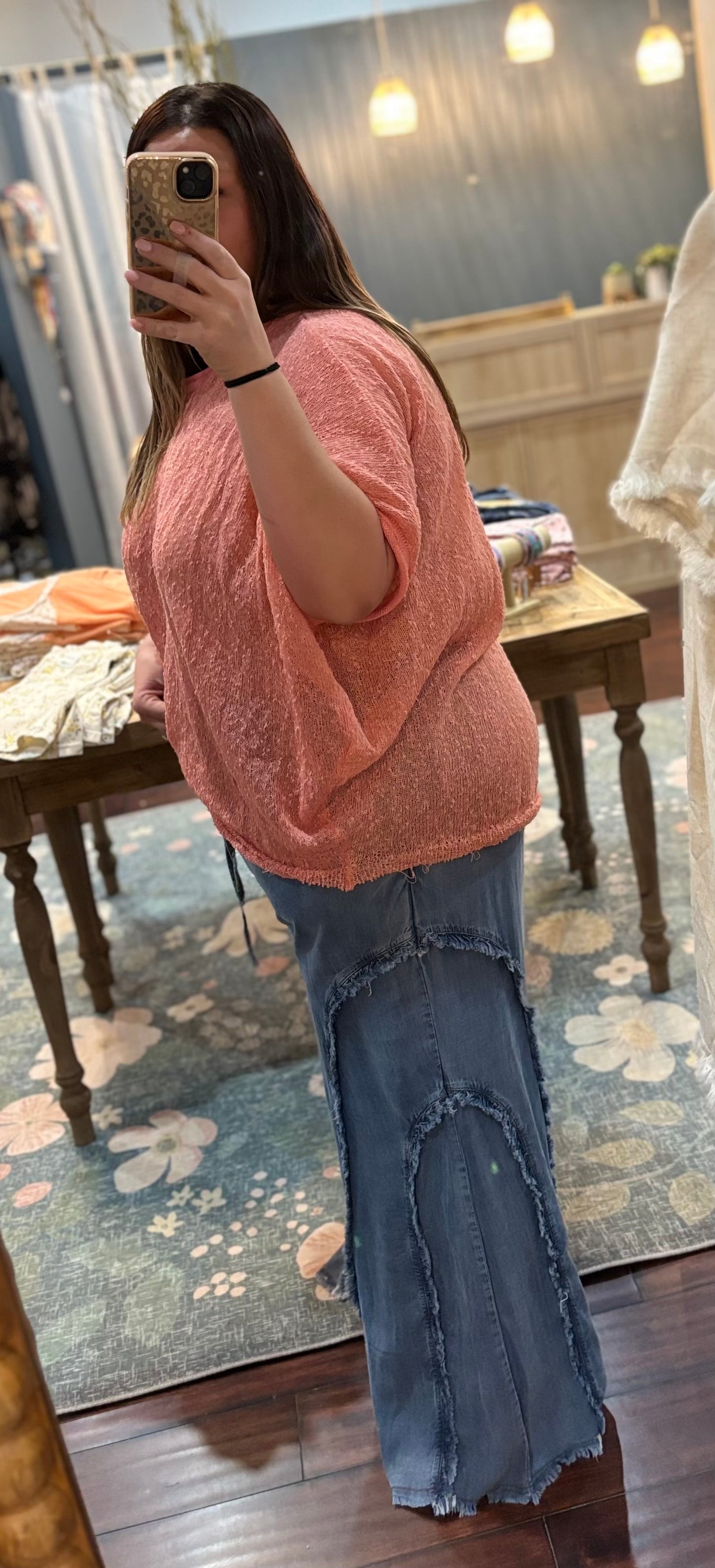 Blythe Fringe Denim Pants Plus