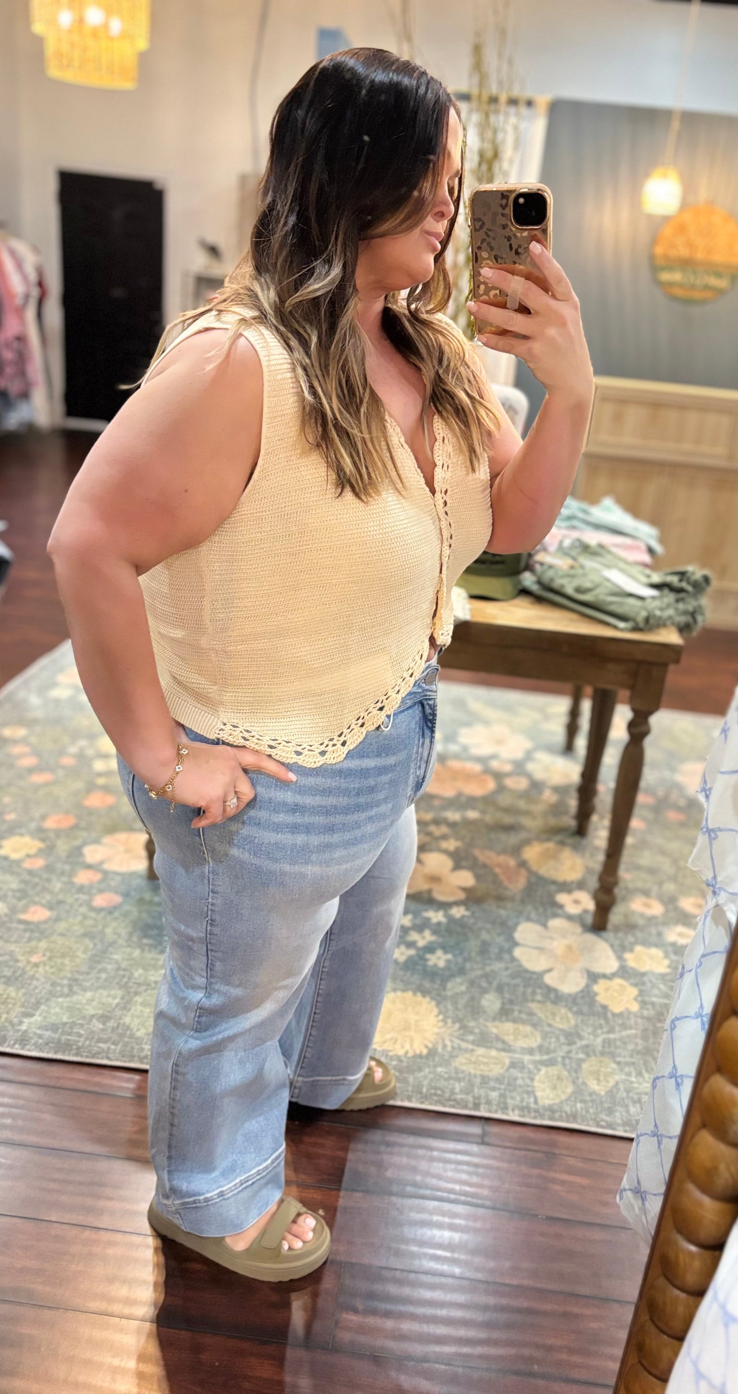 Serena Scallop Vest Plus