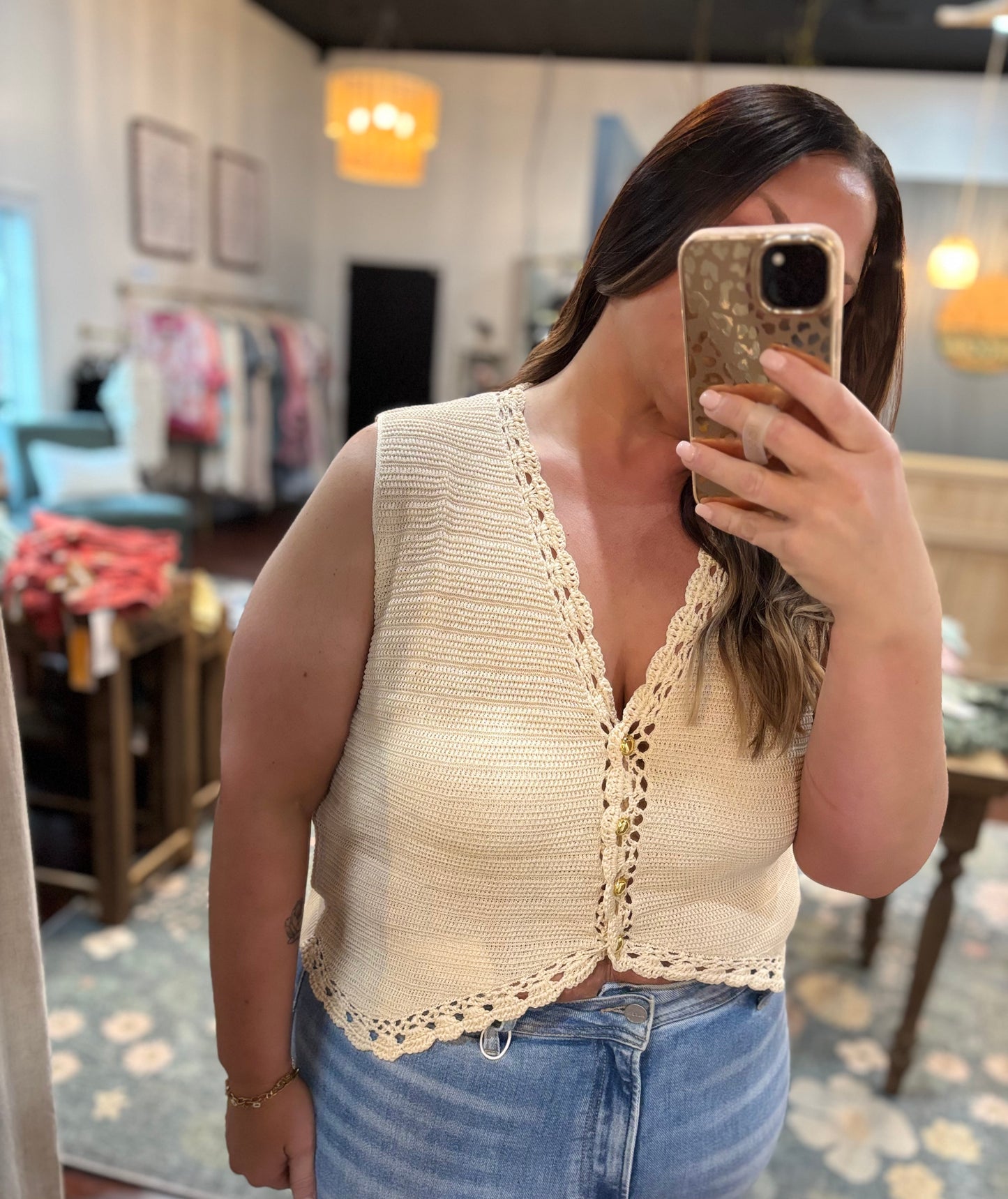 Serena Scallop Vest Plus