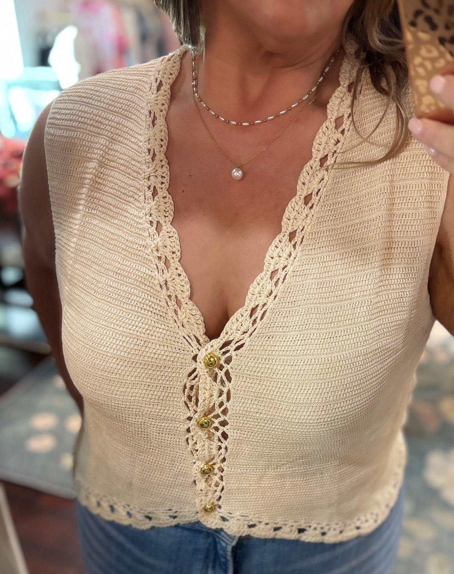 Serena Scallop Vest Plus