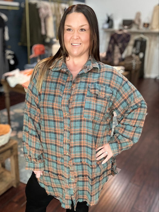 Bonfire Nights Plaid Tunic Plus