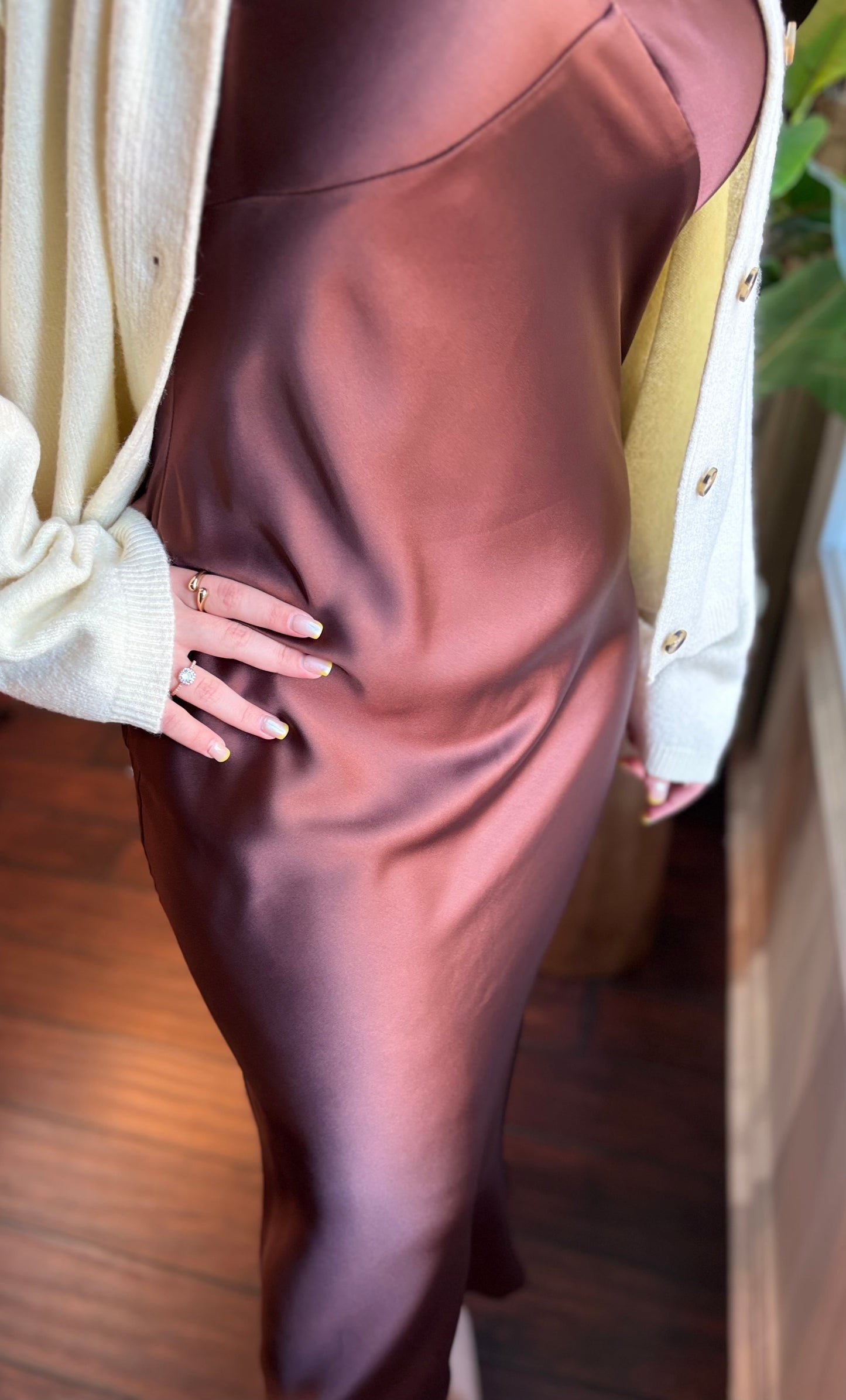 Wanderlust Satin Midi Dress