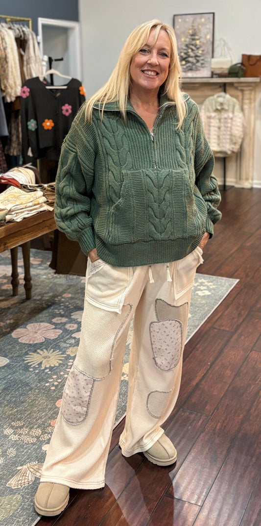 Heirloom Patch Knit Pants