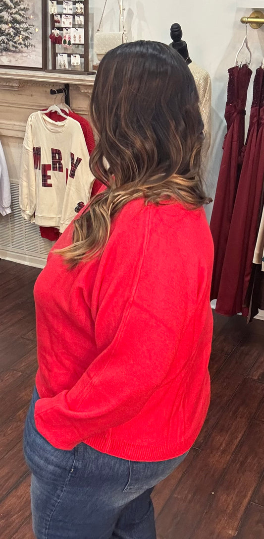 Pop Of Cheer Knit Top Plus