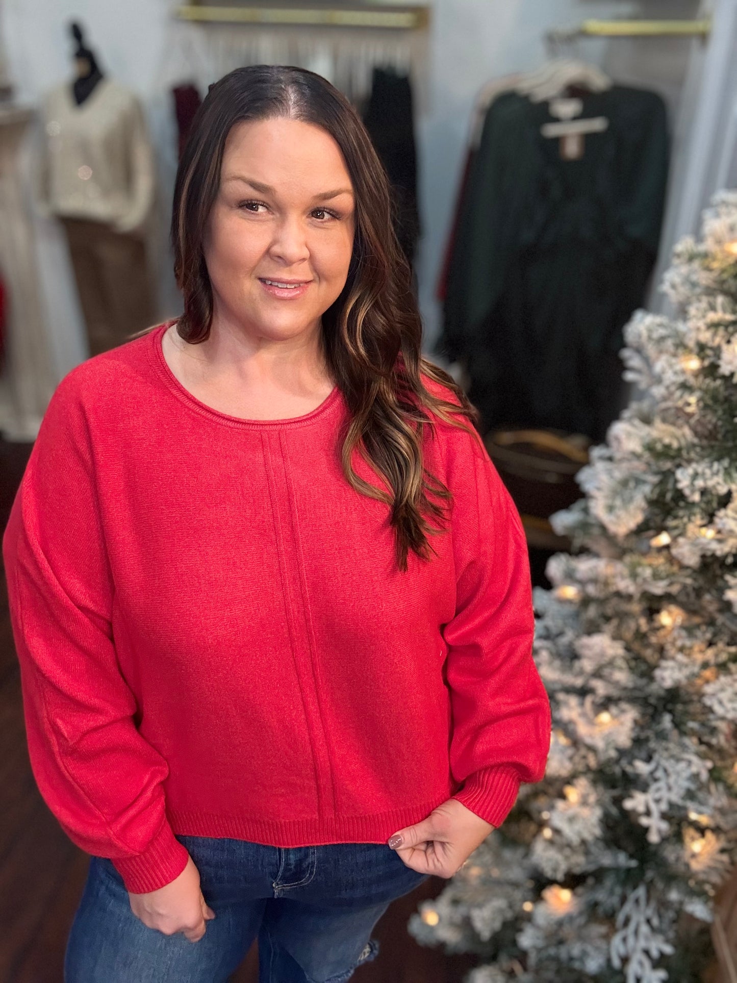 Pop Of Cheer Knit Top Plus