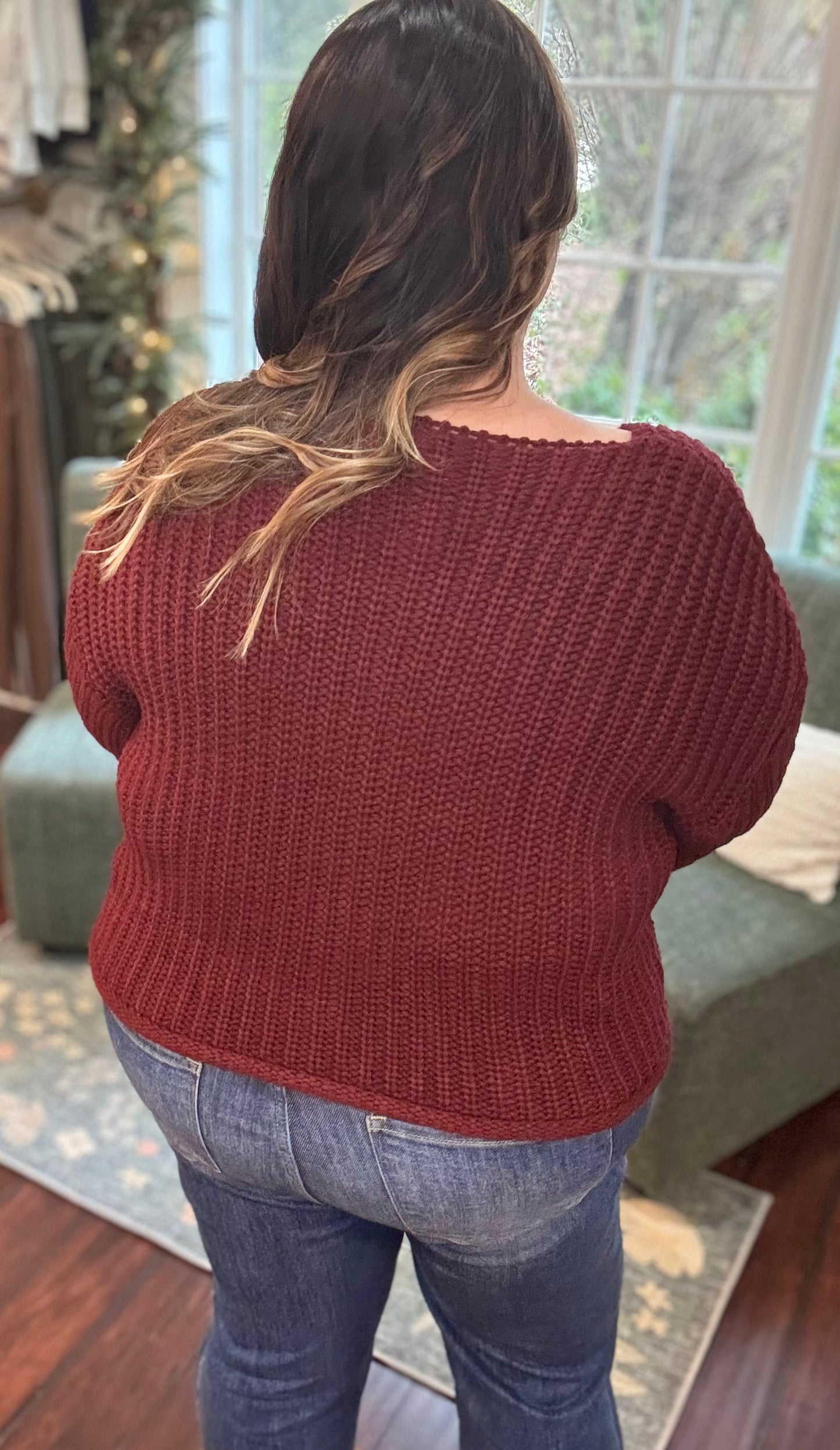 Garnet Glow Cardigan Plus
