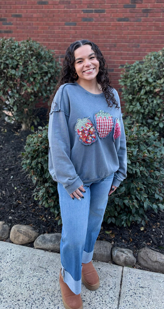 Strawberry Patch Pullover