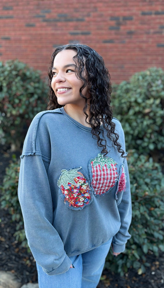 Strawberry Patch Pullover