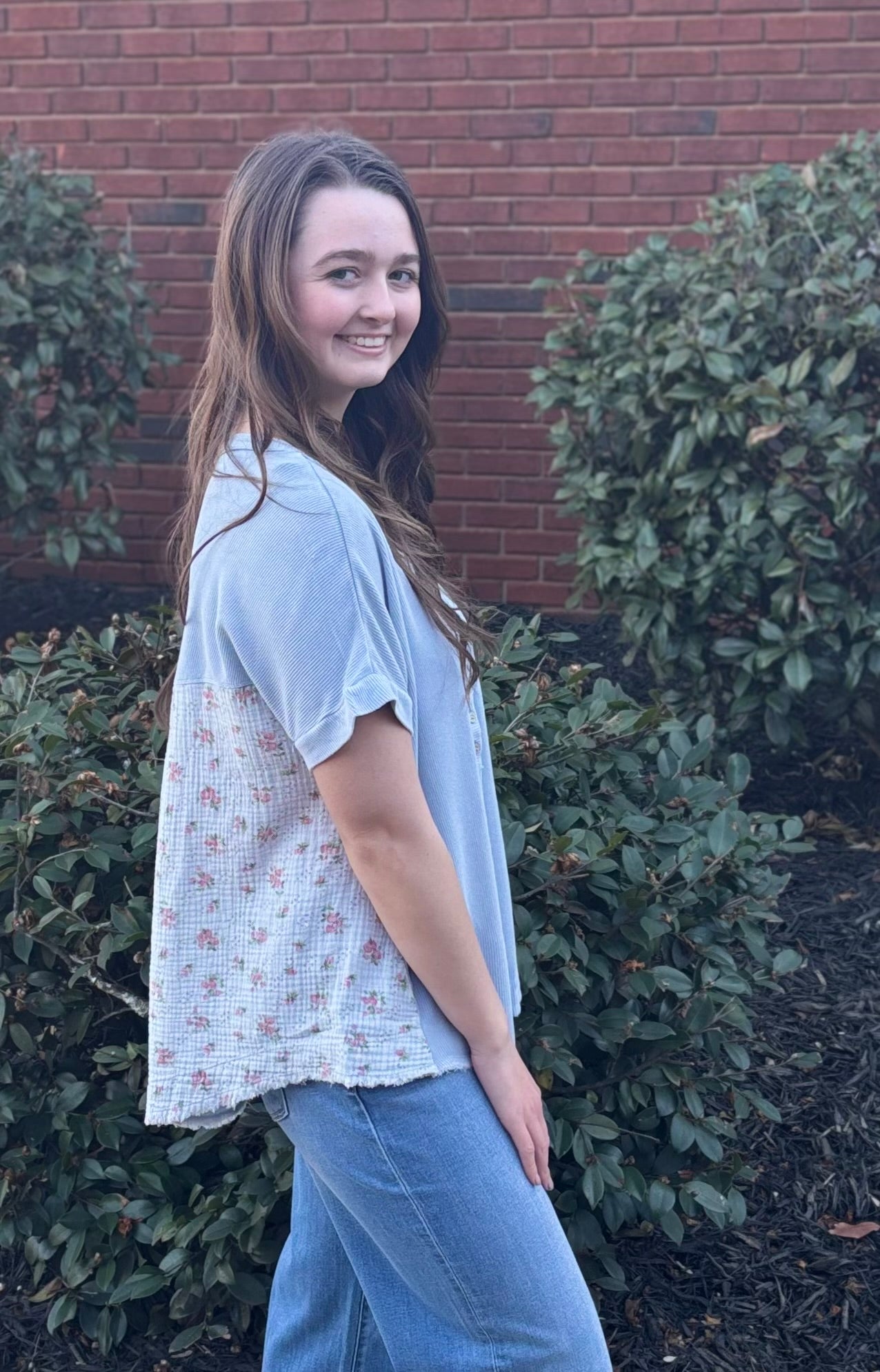 Cottage Floral Top * Curvy Friendly*