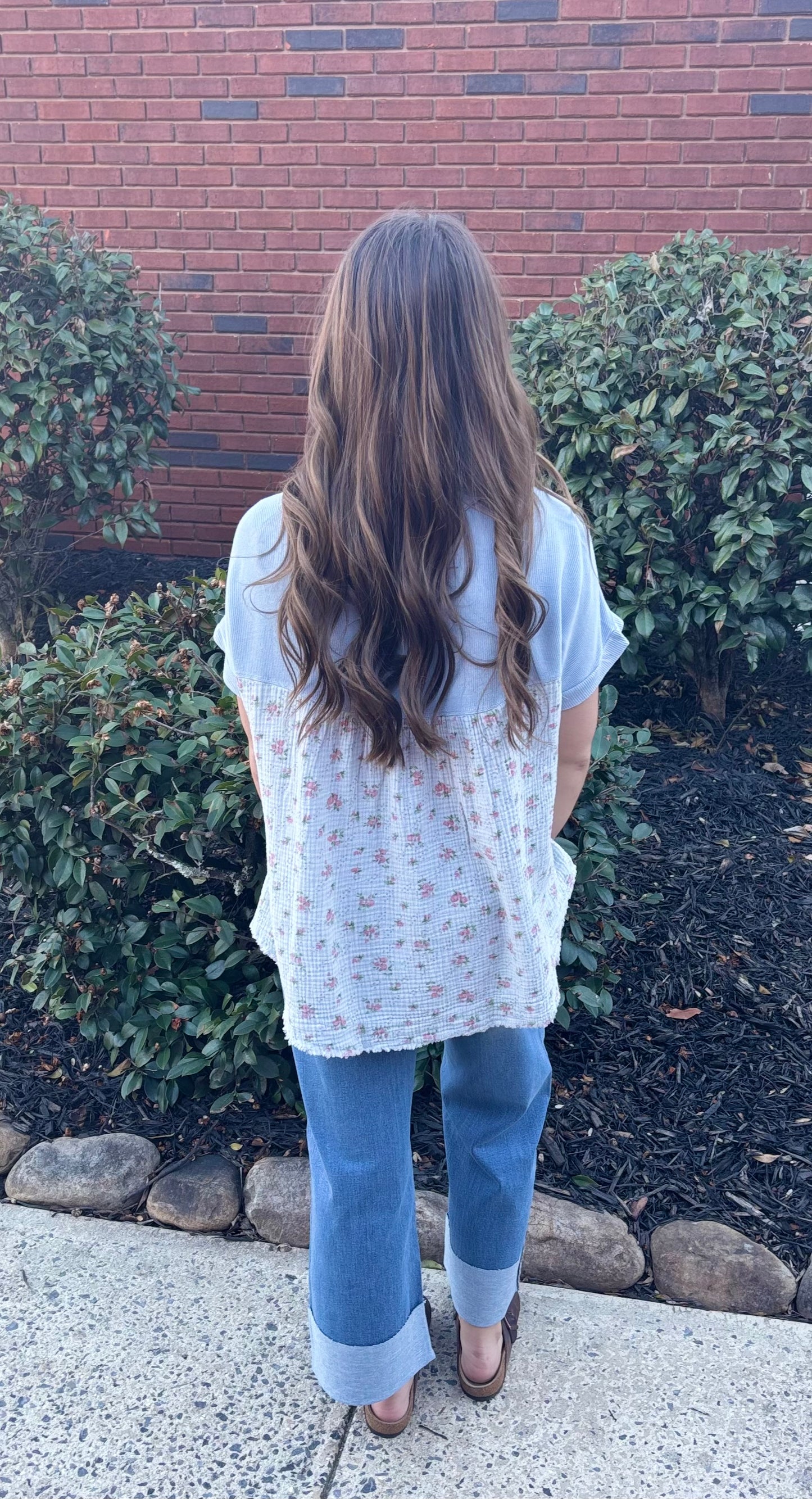Cottage Floral Top * Curvy Friendly*