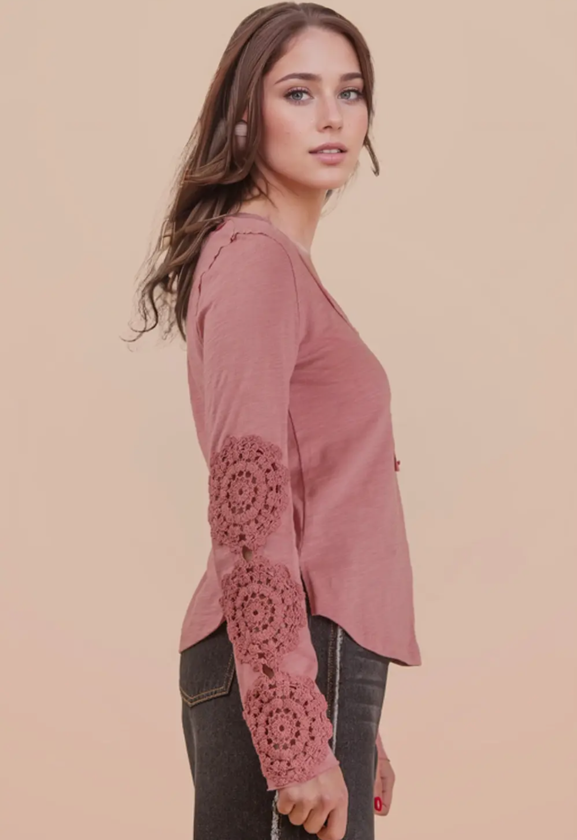 Lace Charm Henley