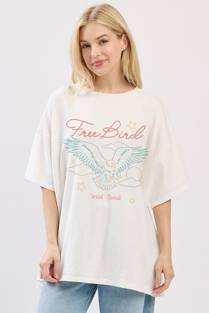 Free Bird Puff Graphic Tee