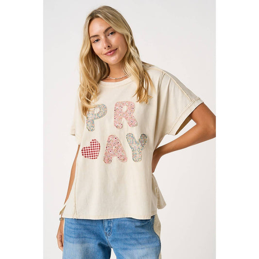 Pray On It Patchwork Top