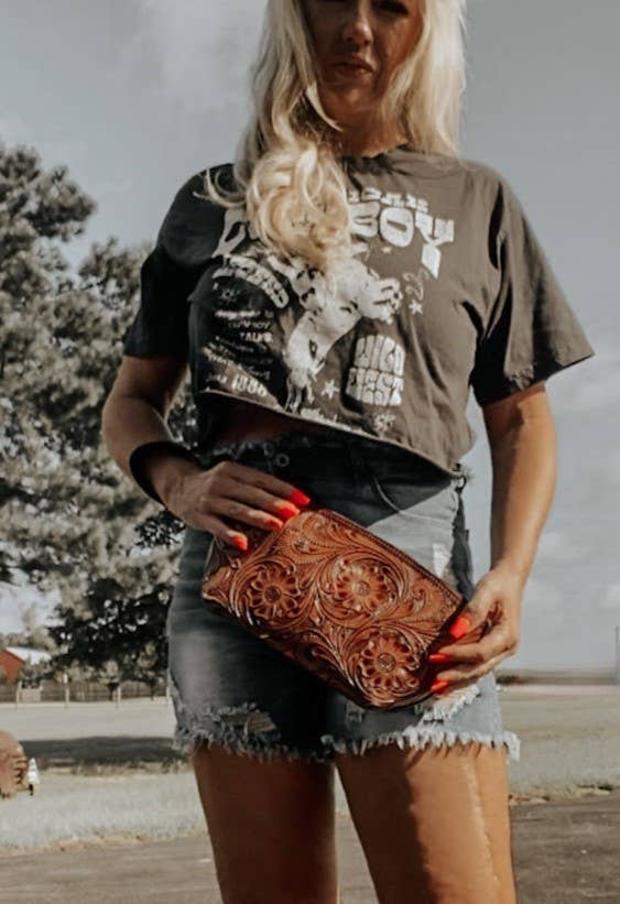 Abigail Leather Wristlet