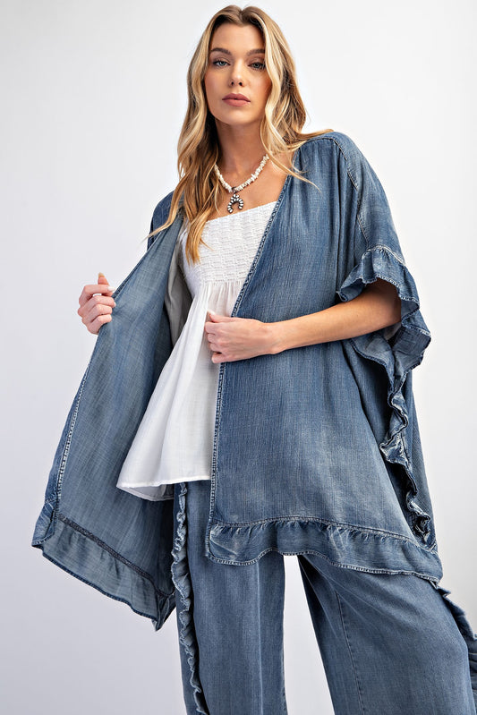 Daphne Denim Cardigan Plus