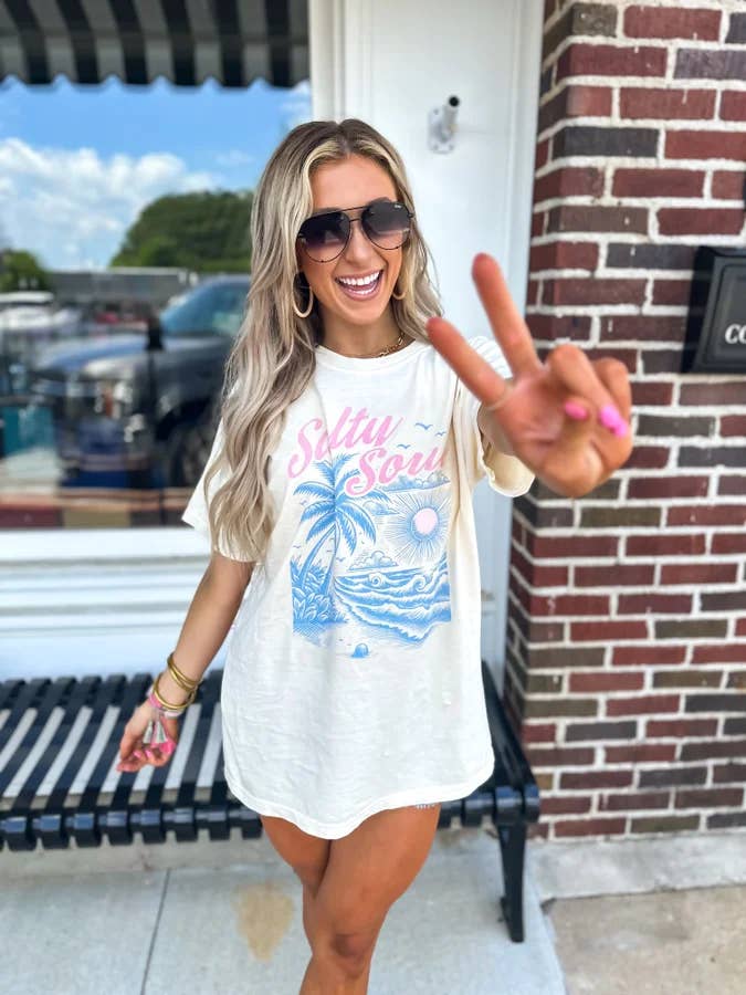 Salty Soul Ivory Graphic Tee *S-3XL*