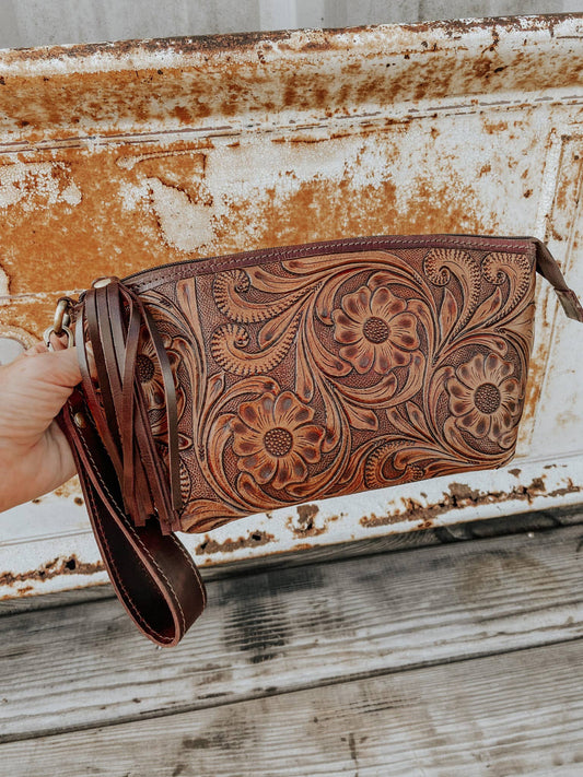 Abigail Leather Wristlet